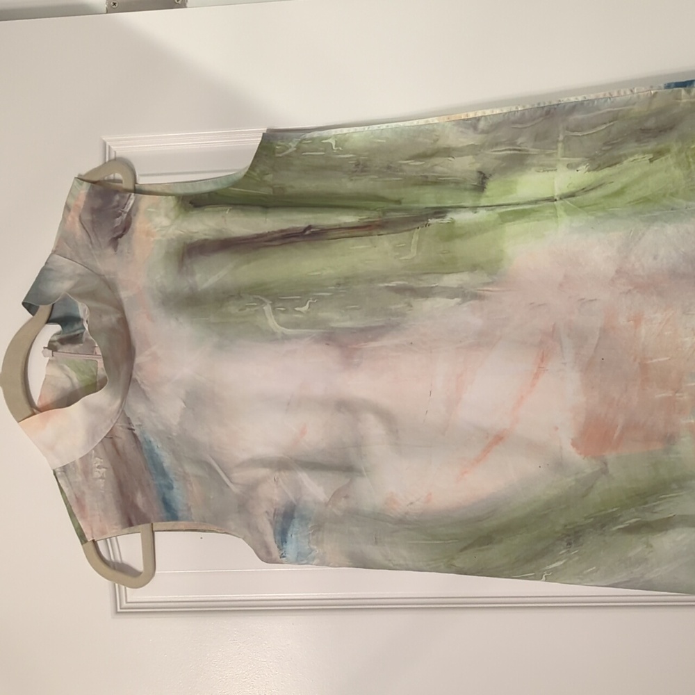 Women's COS Marble Abstract Watercolor Sleeveless Top | Size  10